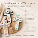 Kommunionkreuz aus Holz personalisiert | Konfirmation - LaserArt Germany