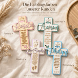 Kommunionkreuz aus Holz personalisiert | Konfirmation - LaserArt Germany