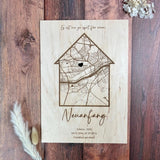 Koordinatenkarte aus Holz personalisiert – Geschenk für Paare & Erinnerung für Paare - LaserArt Germany