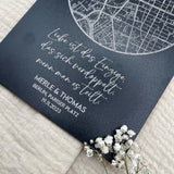 Koordinatenkarte aus Holz personalisiert – Geschenk zum Einzug, Hausbau & Richtfest - LaserArt Germany