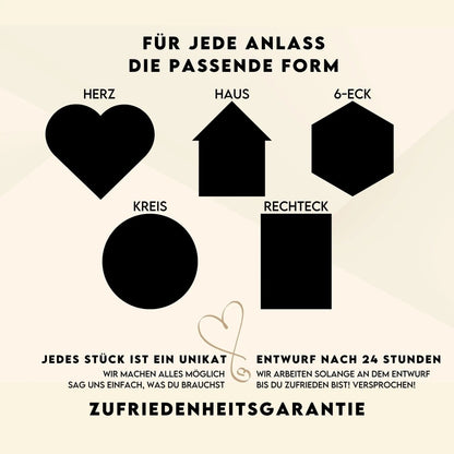 Koordinatenkarte aus Holz personalisiert – Geschenk zum Einzug, Hausbau & Richtfest - LaserArt Germany