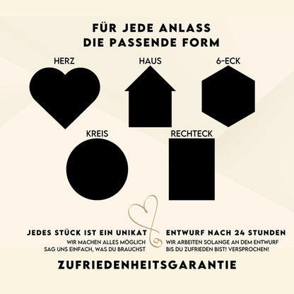 Koordinatenkarte aus Holz personalisiert – Geschenk zum Jahrestag, Valentinstag & Hochzeitstag - LaserArt Germany