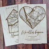Koordinatenkarte aus Holz personalisiert – Geschenk zum Jahrestag, Valentinstag & Hochzeitstag - LaserArt Germany