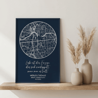 Koordinatenkarte aus Holz | personalisierte Wanddeko - LaserArt Germany