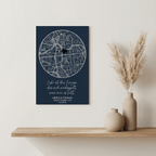Koordinatenkarte aus Holz | personalisierte Wanddeko - LaserArt Germany
