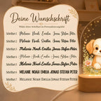 Font selection, fonts 1 to 7 for the name engraving on the farm night light