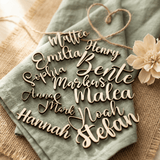 Namensschild aus Holz Platzkarte Schriftzug | 3mm - LaserArt Germany