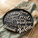 Namensschild aus Holz Platzkarte Schriftzug | 3mm - LaserArt Germany