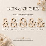 & Namensschild für Paare aus Holz | personalisiert mit zwei Namen - LaserArt Germany