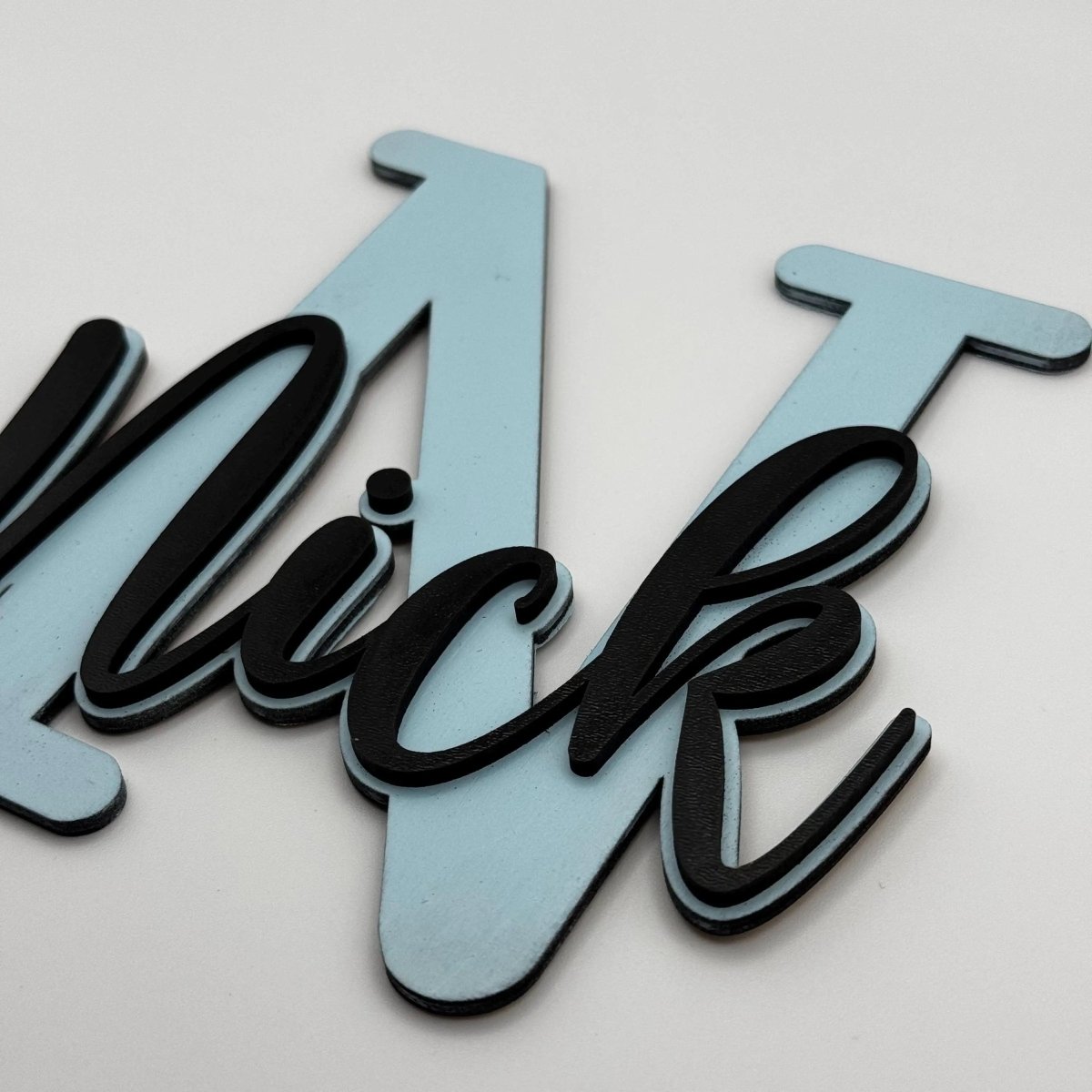 Namensschild Holz XXL Kinderzimmer – 3D Buchstabe & Name - LaserArt Germany