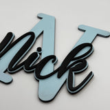 Namensschild Holz XXL Kinderzimmer – 3D Buchstabe & Name - LaserArt Germany