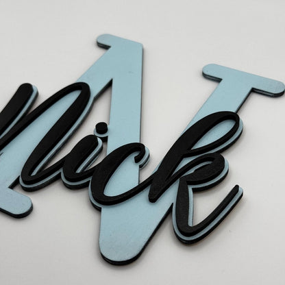 Namensschild Holz XXL Kinderzimmer – 3D Buchstabe & Name - LaserArt Germany