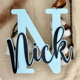 Namensschild Holz XXL Kinderzimmer – 3D Buchstabe & Name - LaserArt Germany