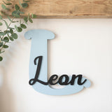 Namensschild Kinderzimmer aus Holz personalisiert – Wanddeko mit Name, 20+ Farben, 12 Schriftarten - LaserArt Germany