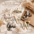 Namensschild Kinderzimmer aus Holz | Türschild 3D - LaserArt Germany