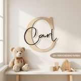 Namensschild Kinderzimmer aus Holz | Türschild & Wandschild - LaserArt Germany