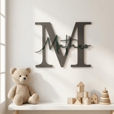 Namensschild Kinderzimmer aus Holz | Türschild & Wandschild - LaserArt Germany