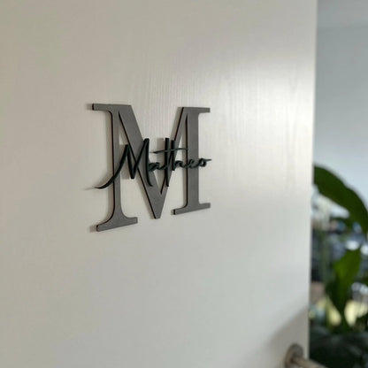 Namensschild Kinderzimmer aus Holz | Türschild & Wandschild - LaserArt Germany