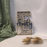 Namensschild Kinderzimmer | personalisierter Schriftzug Acryl & Holz - LaserArt Germany
