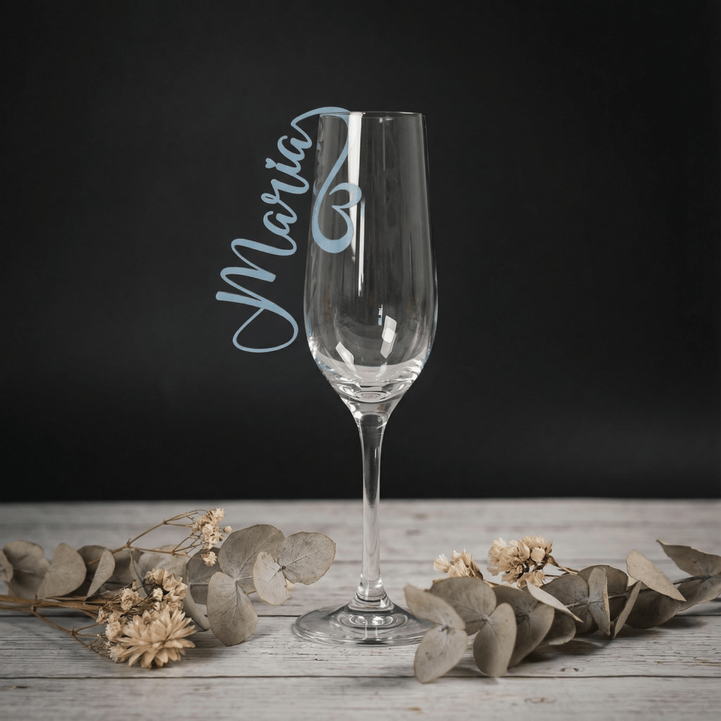 Namensschilder Hochzeit für Gläser aus Holz | 5mm - LaserArt Germany