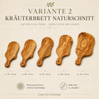 Variante 2: Kräuterbrett aus Olivenholz im Naturschnitt, 25 bis 45 cm