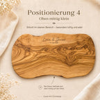 Gravurposition 4: Namen oben mittig klein platziert