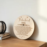 Patenkind Taufgeschenkvon Patentante und Patenonkel | Rund und Herz Form - LaserArt Germany