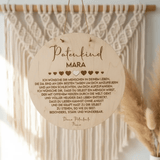 Patenkind Taufgeschenkvon Patentante und Patenonkel | Rund und Herz Form - LaserArt Germany