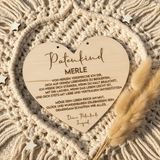 Patenkind Taufgeschenkvon Patentante und Patenonkel | Rund und Herz Form - LaserArt Germany