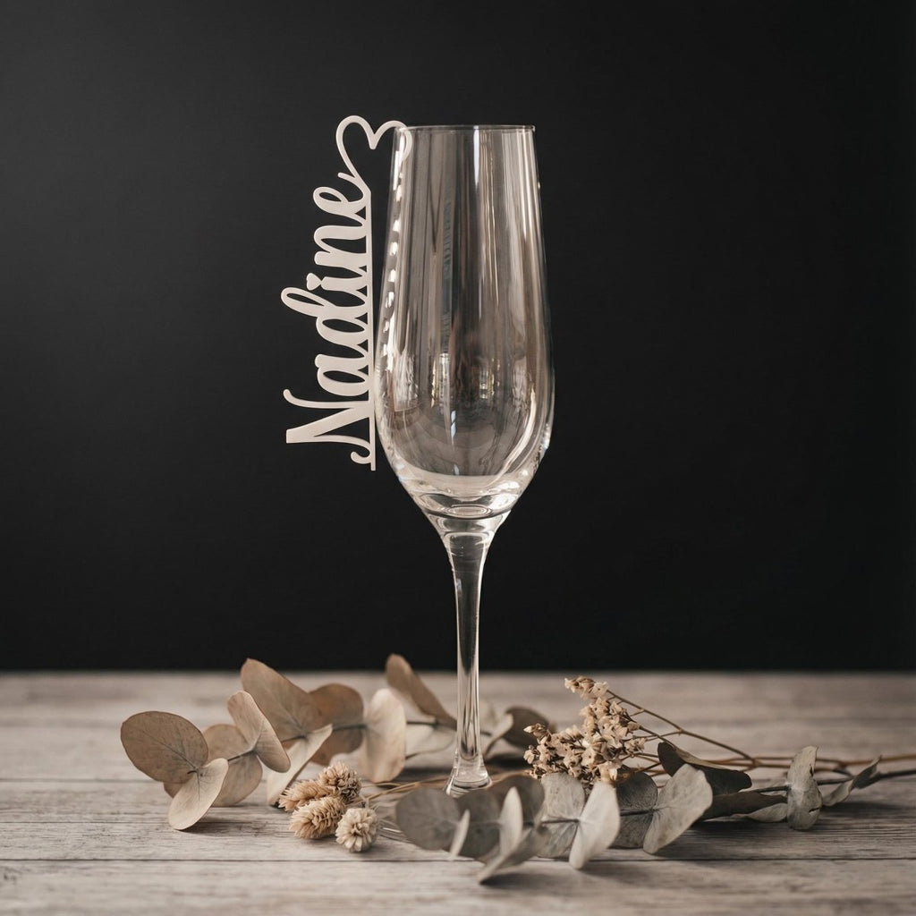 Personalisierte Acryl - Namensschilder für Hochzeiten - LaserArt Germany