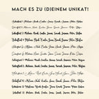 Zwölf wählbare Schriftarten für die Acryl-Namensschilder