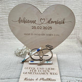 Personalisierte Geldgeschenk Herzplatte aus Holz – Hochzeitsgeschenk & Erinnerung - LaserArt Germany