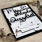Personalisiertes Puzzleteil Geschenk für Paare – Seitenansicht des Puzzleteils