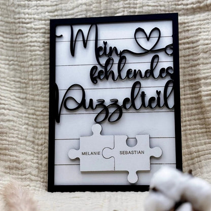 Personalisierte Geschenkideen für Paare: Puzzleteil für Paare - LaserArt Germany
