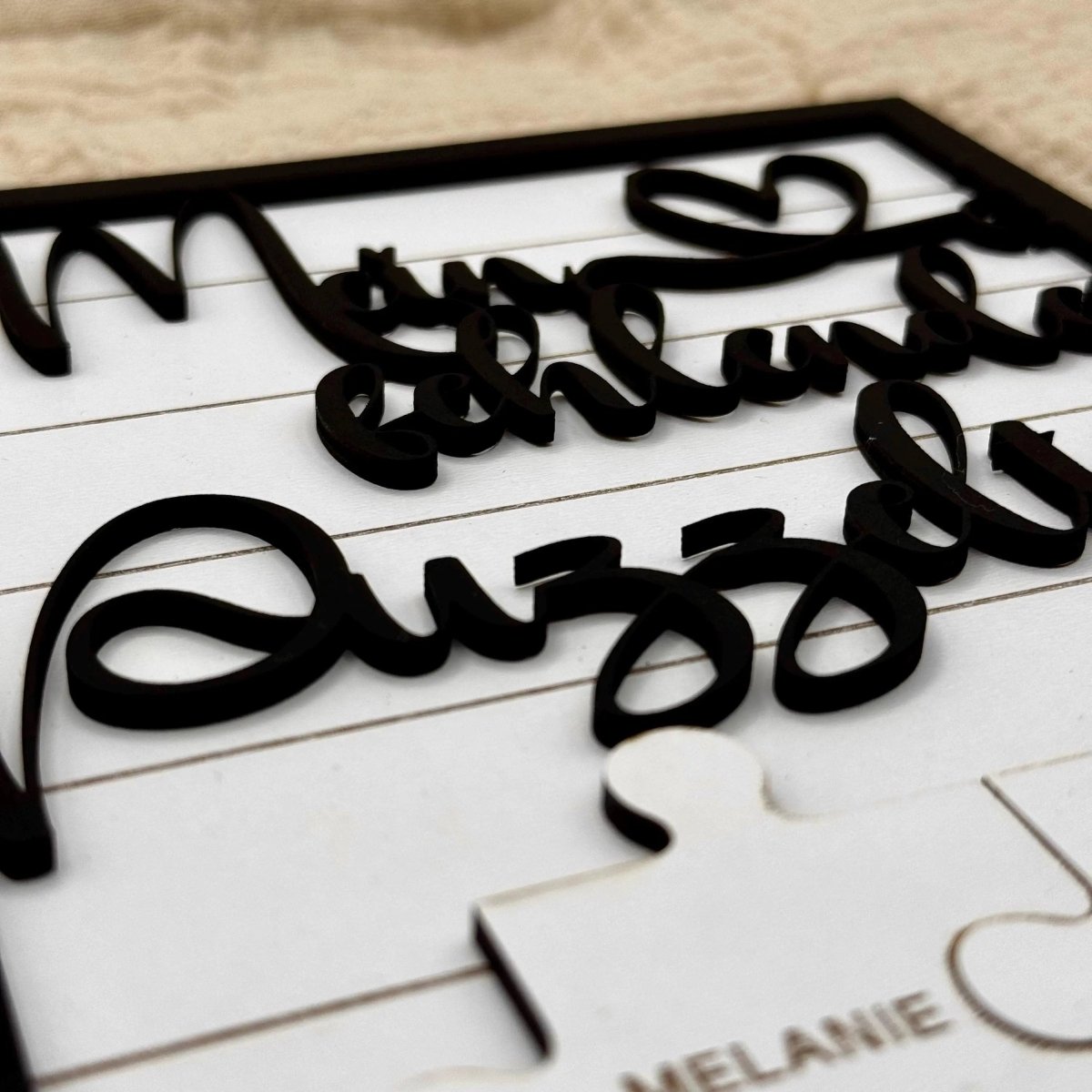 Personalisierte Geschenkideen für Paare: Puzzleteil für Paare - LaserArt Germany