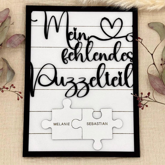 Personalisierte Geschenkideen für Paare: Puzzleteil für Paare - LaserArt Germany