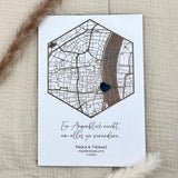 Personalisierte Koordinatenkarte aus Holz – stilvolle Wanddeko & Geschenk - LaserArt Germany