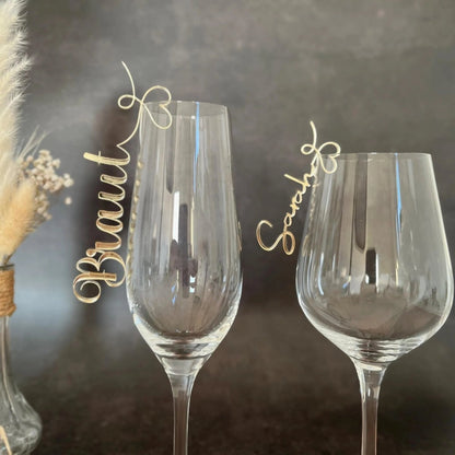 Personalisierte Namensschilder Hochzeit aus Acryl - LaserArt Germany