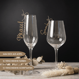 Personalisierte Namensschilder Hochzeit aus Acryl - LaserArt Germany