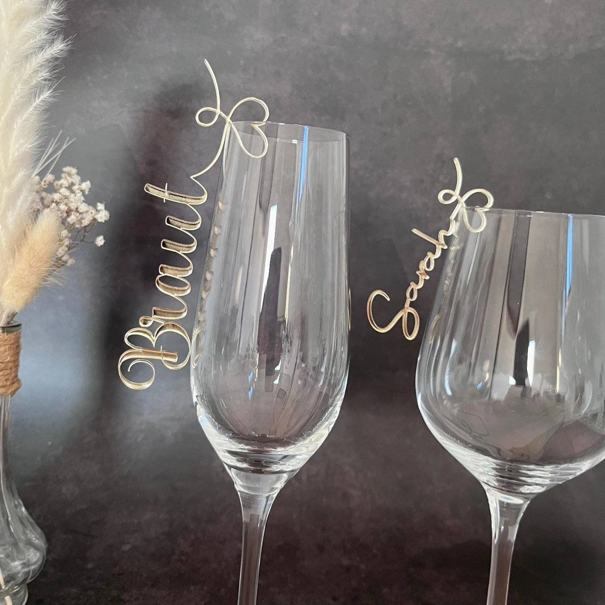 Personalisierte Namensschilder Hochzeit aus Acryl - LaserArt Germany