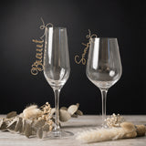 Personalisierte Namensschilder Hochzeit aus Acryl - LaserArt Germany