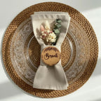Namensschilder aus Kork, personalisierte Platzkarten Hochzeit – In der Geschenkverpackung