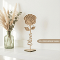 Personalisierte Rose aus Holz – 3D Blumengeschenk & Dekoration - LaserArt Germany