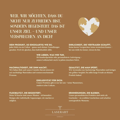 Personalisiertes Geburtsschild | Geschenk für Enkelkinder - LaserArt Germany