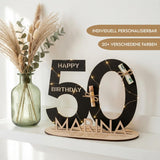 Personalisiertes Geldgeschenk zum Geburtstag | Zahlen 10–99 mit Name - LaserArt Germany