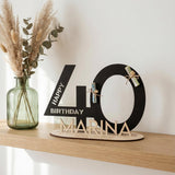 Personalisiertes Geldgeschenk zum Geburtstag | Zahlen 10–99 mit Name - LaserArt Germany