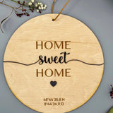 Personalisiertes Geschenk Einzug | personalisiertes Schild mit Koordinaten - LaserArt Germany