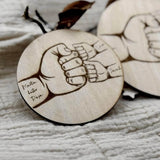 Personalisiertes Geschenk Vatertag auf Holz | Papa und seine Kids - LaserArt Germany