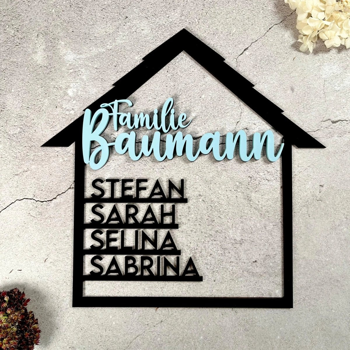 Personalisiertes Geschenk zum Einzug Holz & Acryl - LaserArt Germany