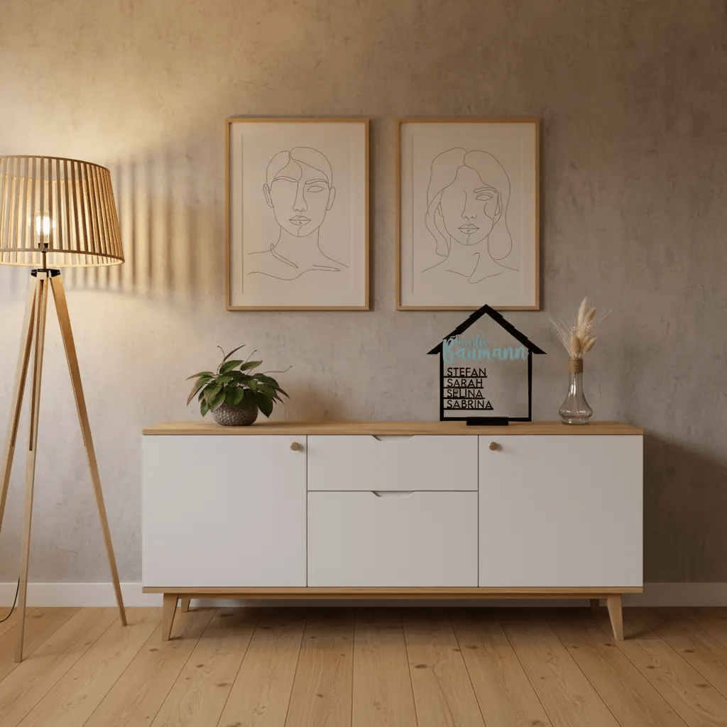 Personalisiertes Geschenk zum Einzug Holz & Acryl - LaserArt Germany